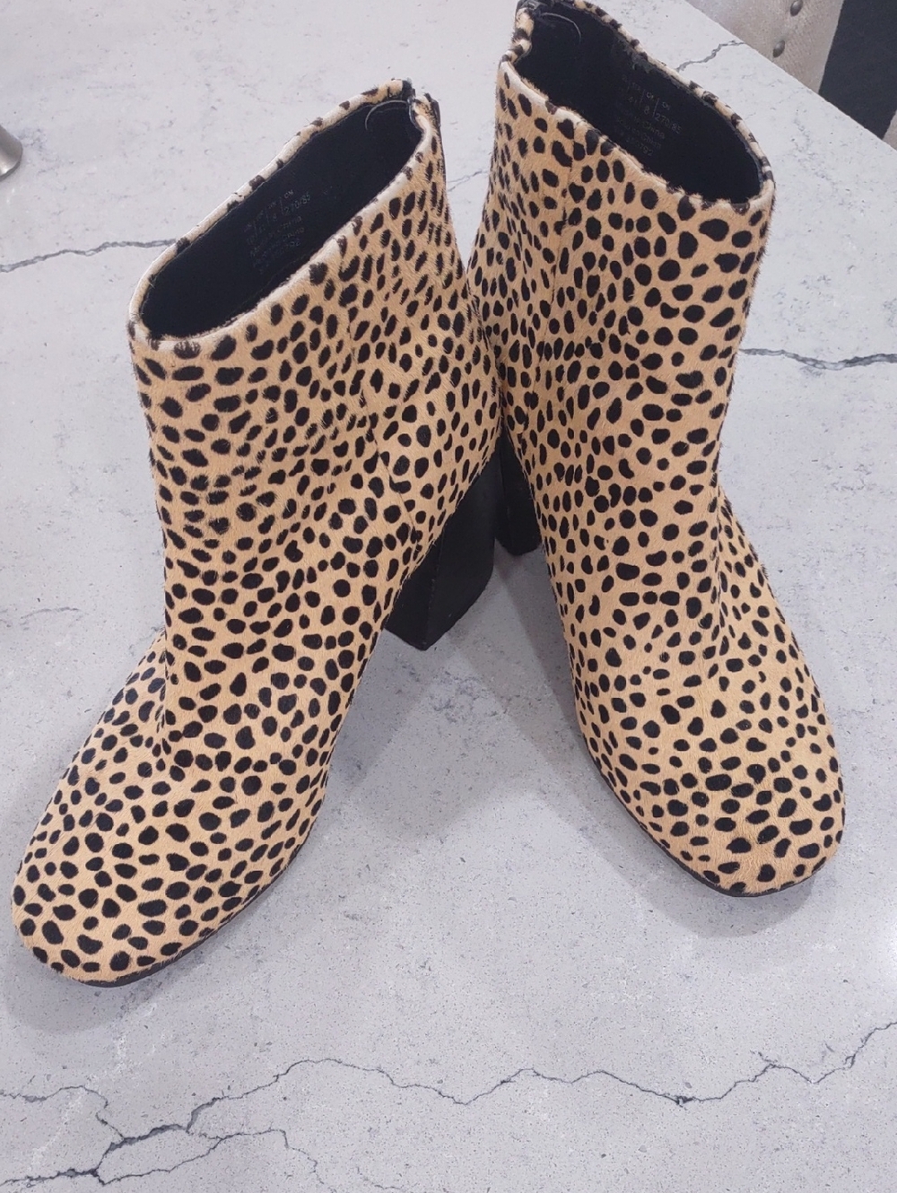 Gap Leopard Print Women's Ankle Boots - Tan/Black Size 10 Medium